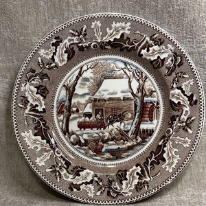 Johnson Brothers Historic America Hand Engraved “ Thanksgiving “ Plate